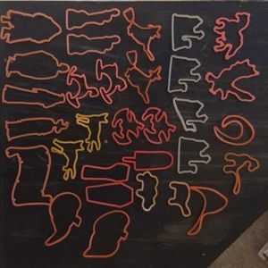 290 silly bands!! All different colors and shapes!